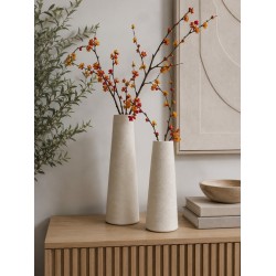 Countryfield Luxe Vazen Set Nohr Crème Beige Aardewerk 
